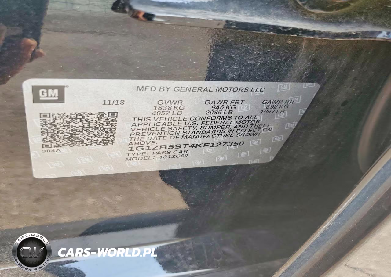 2019 Chevrolet Malibu Ls VIN:1G1ZB5ST4KF127350 - 12