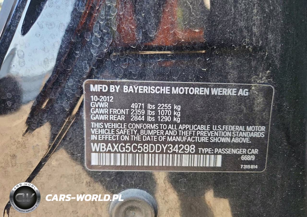 2013 BMW 528 I VIN:WBAXG5C58DDY34298 - 12