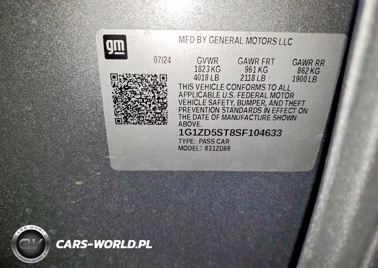 2025 Chevrolet Malibu Lt VIN:1G1ZD5ST8SF104633 - 12