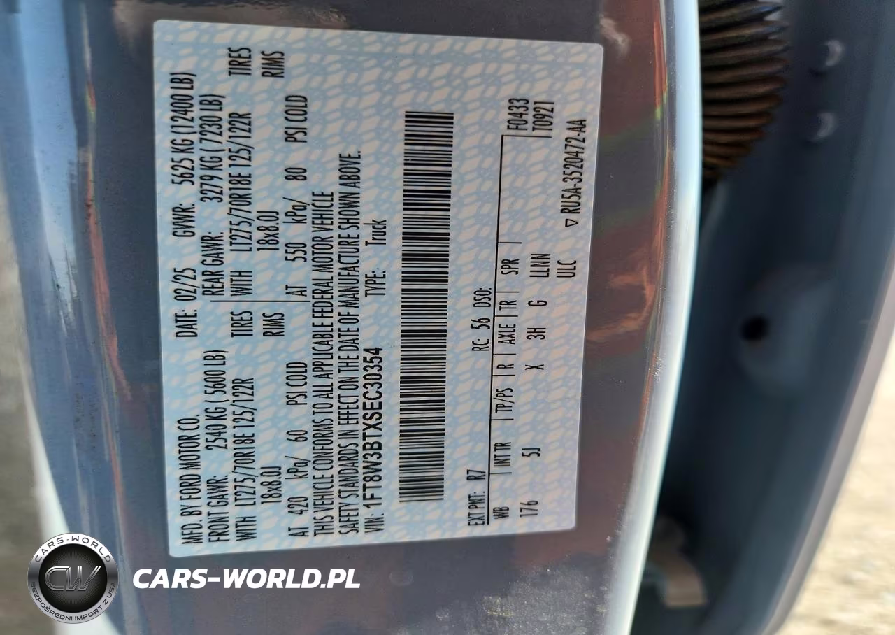 2025 Ford F350 Super Duty VIN:1FT8W3BTXSEC30354 - 12
