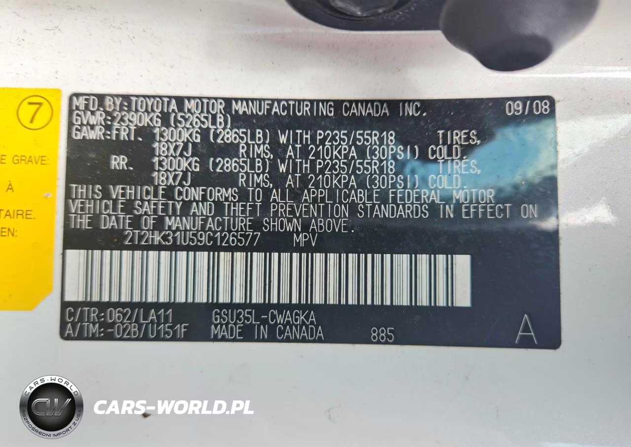 2009 Lexus Rx 350 VIN:2T2HK31U59C126577 - 12