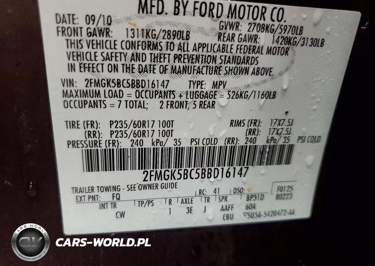 2011 Ford Flex Se VIN:2FMGK5BC5BBD16147 - 13
