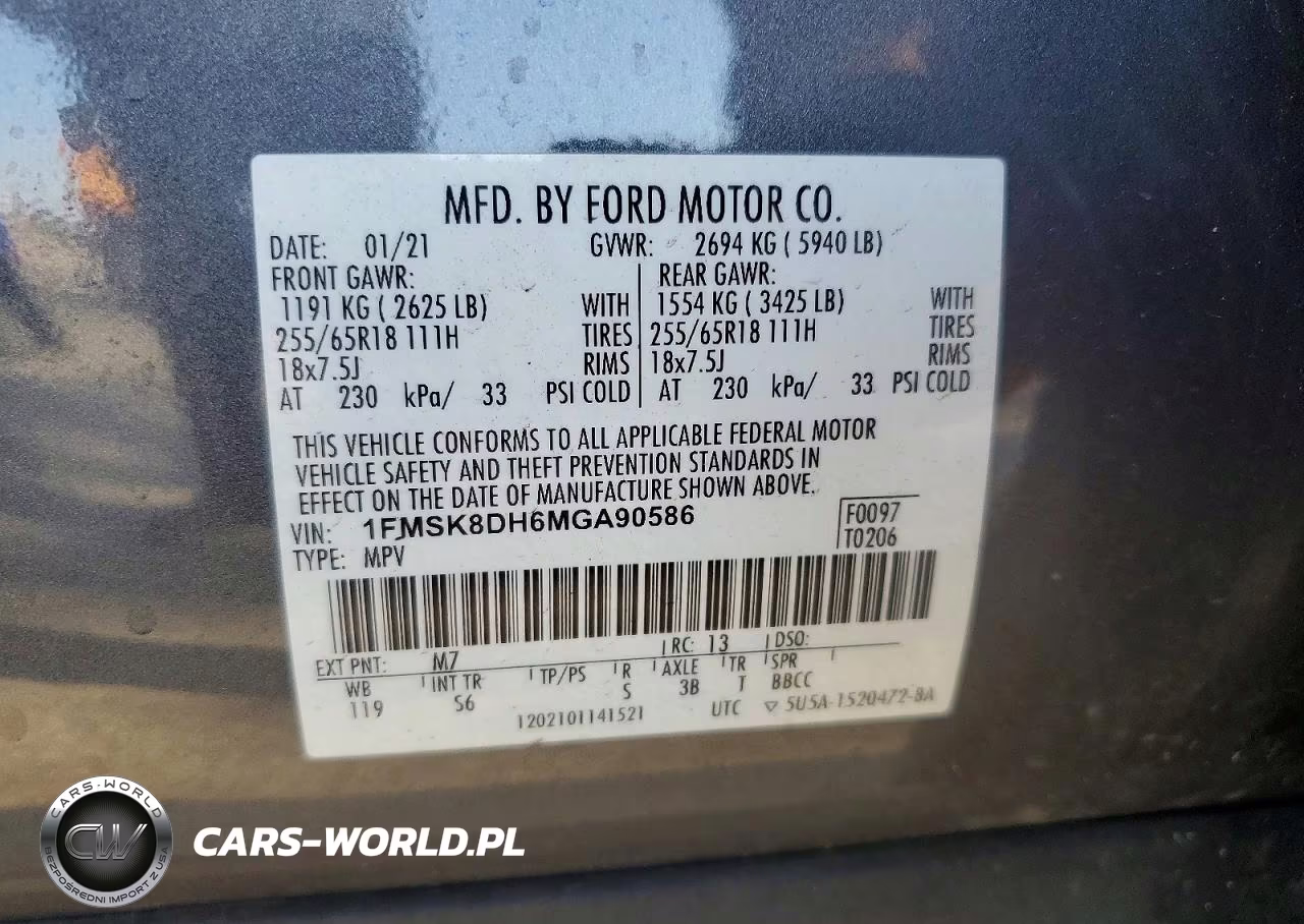 2021 Ford Explorer Xlt VIN:1FMSK8DH6MGA90586 - 13