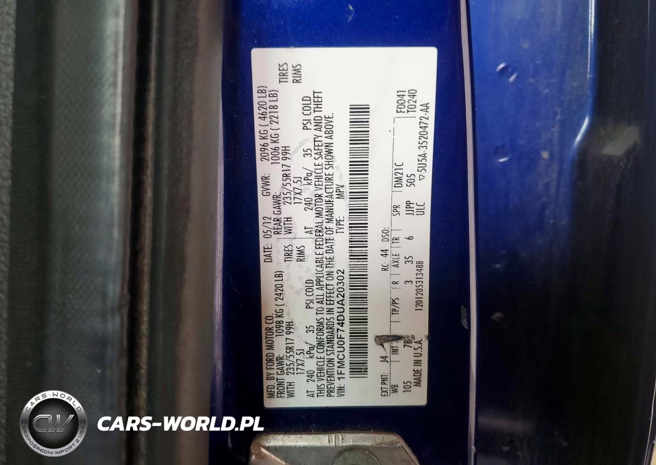 2013 Ford Escape S VIN:1FMCU0F74DUA20302 - 14