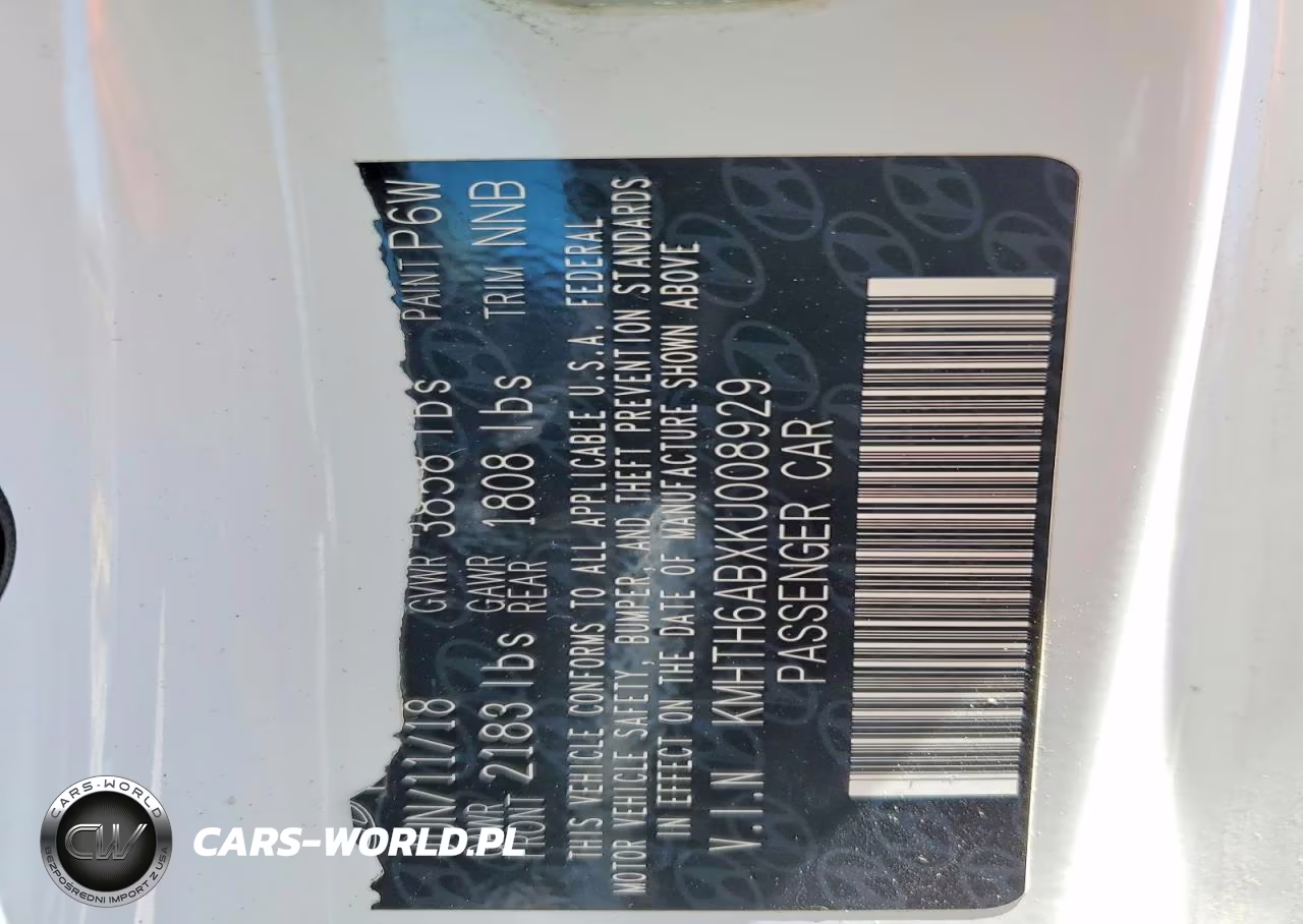 2019 Hyundai Veloster Turbo 1.6T VIN:KMHTH6ABXKU008929 - 12