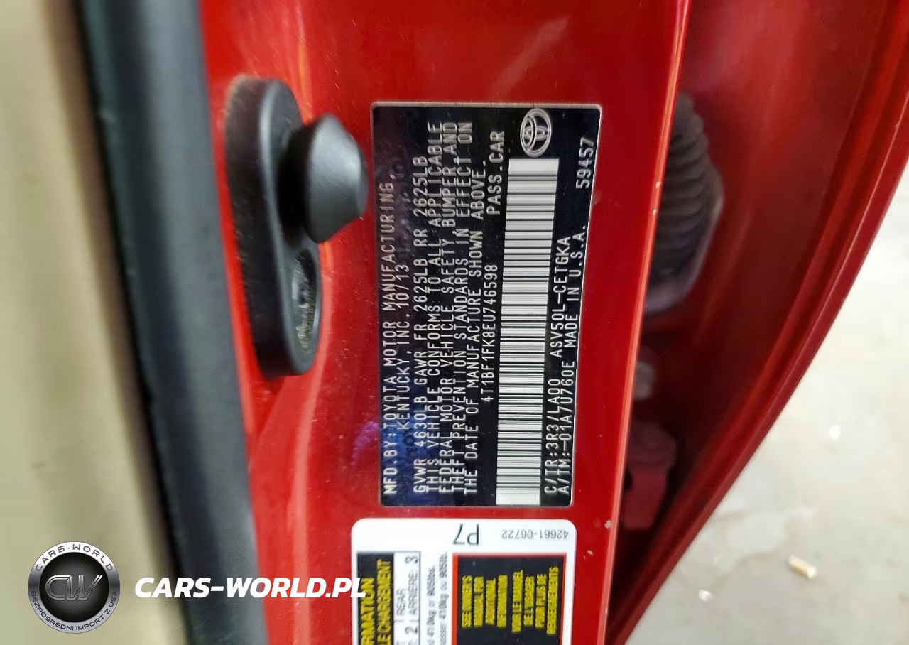 2014 Toyota Camry Xle VIN:4T1BF1FK8EU746598 - 12