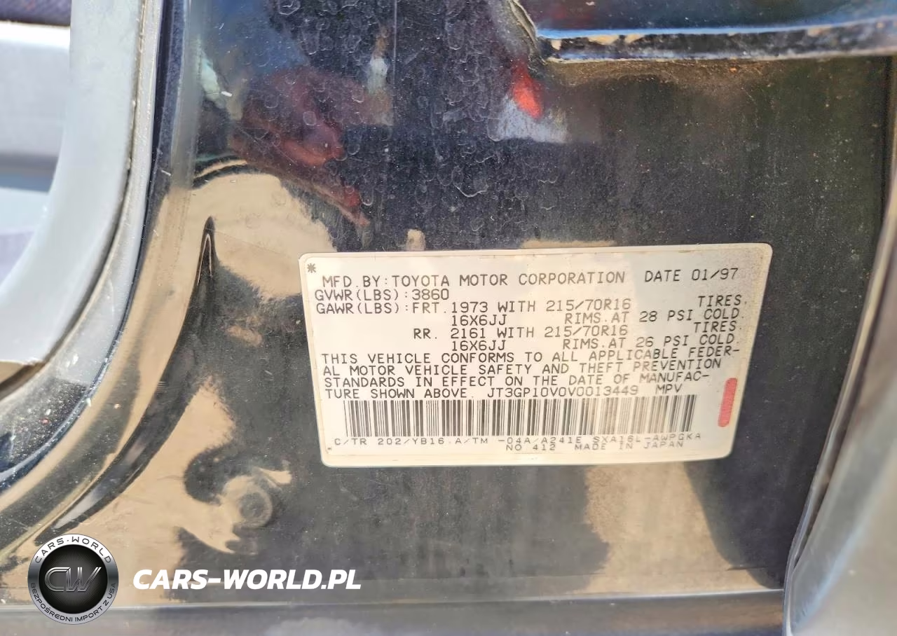 1997 Toyota Rav4 Base VIN:JT3GP10V0V0013449 - 13