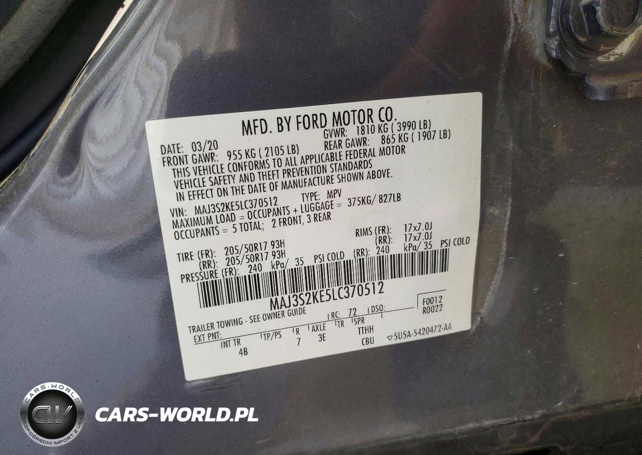 2020 Ford Ecosport Titanium VIN:MAJ3S2KE5LC370512 - 13