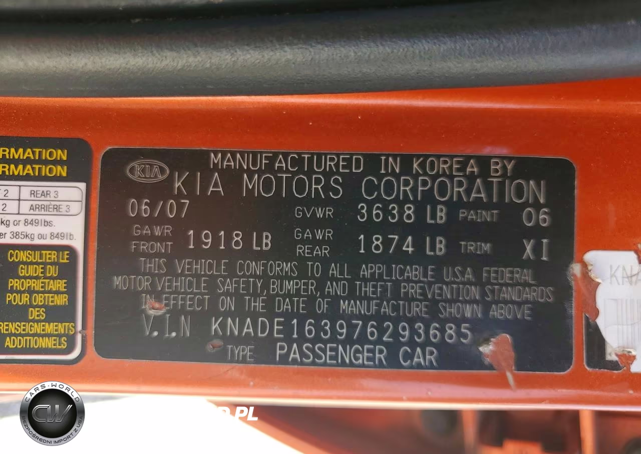2007 Kia Rio 5 Sx VIN:KNADE163976293685 - 13