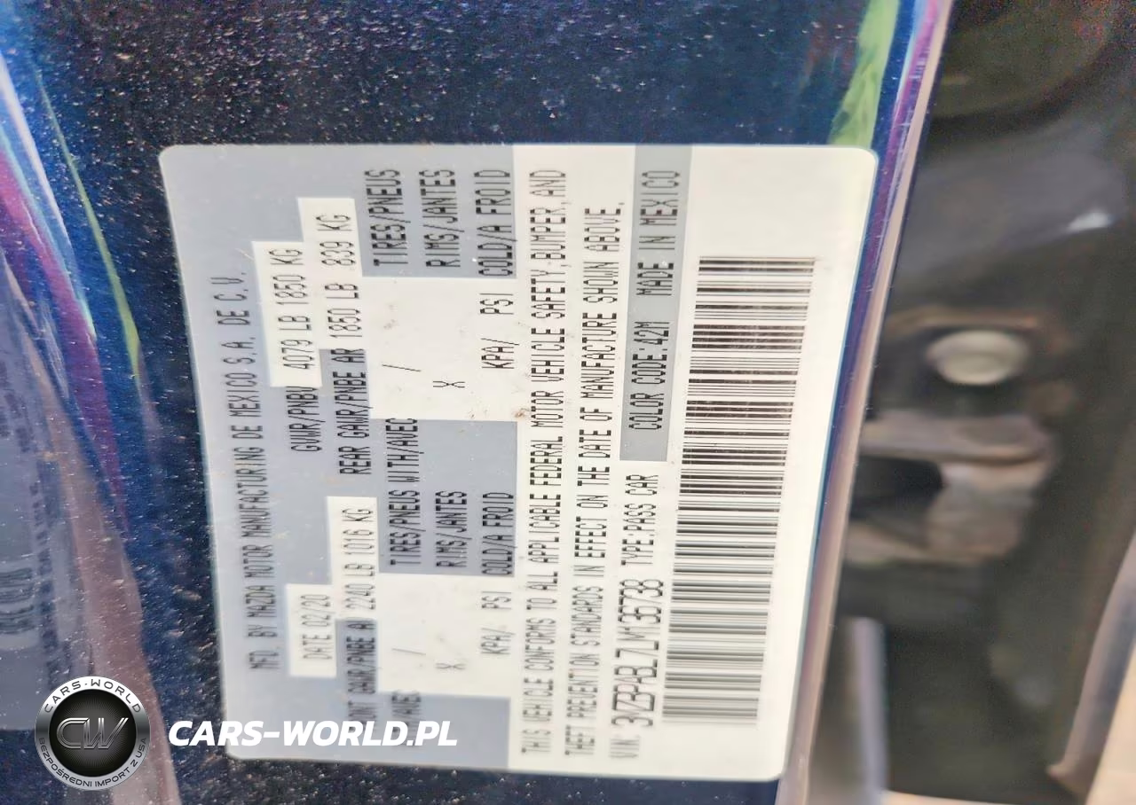 2020 Mazda 3 VIN:3MZBPABL7LM136738 - 12
