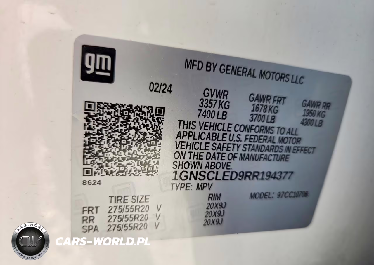 2024 Chevrolet Tahoe C1500 VIN:1GNSCLED9RR194377 - 12