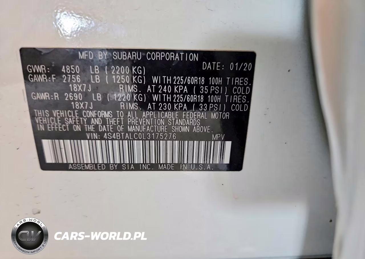 2020 Subaru Outback Limited VIN:4S4BTALC0L3175276 - 13