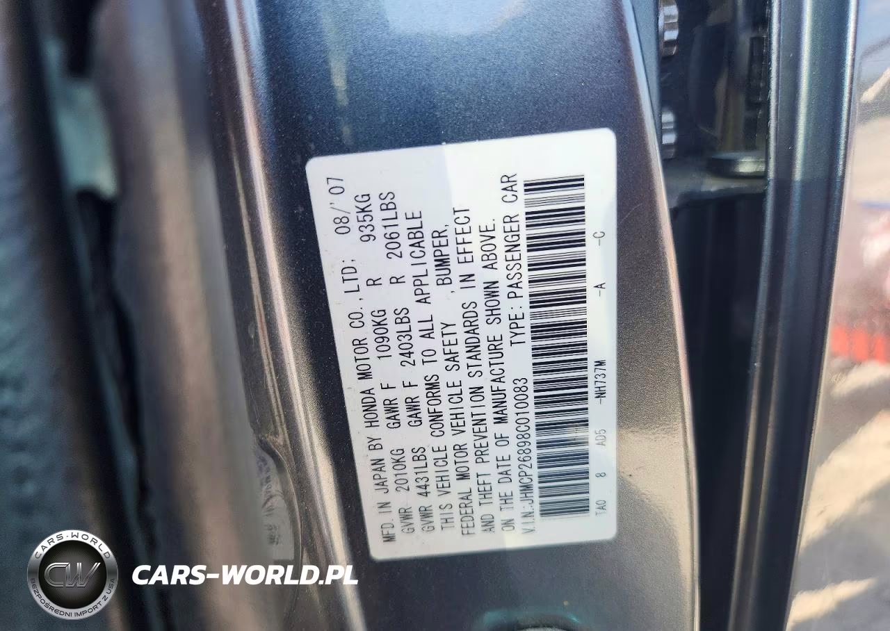 2008 Honda Accord Exl VIN:JHMCP26898C010083 - 13