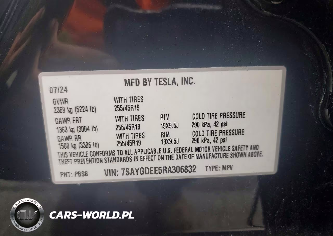 2024 Tesla Model Y VIN:7SAYGDEE5RA306832 - 12