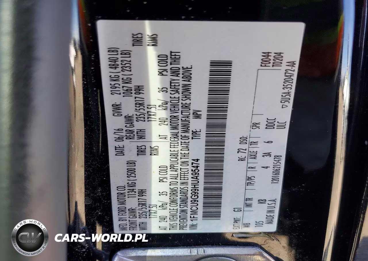 2017 Ford Escape Se VIN:1FMCU9G99HUA95474 - 13