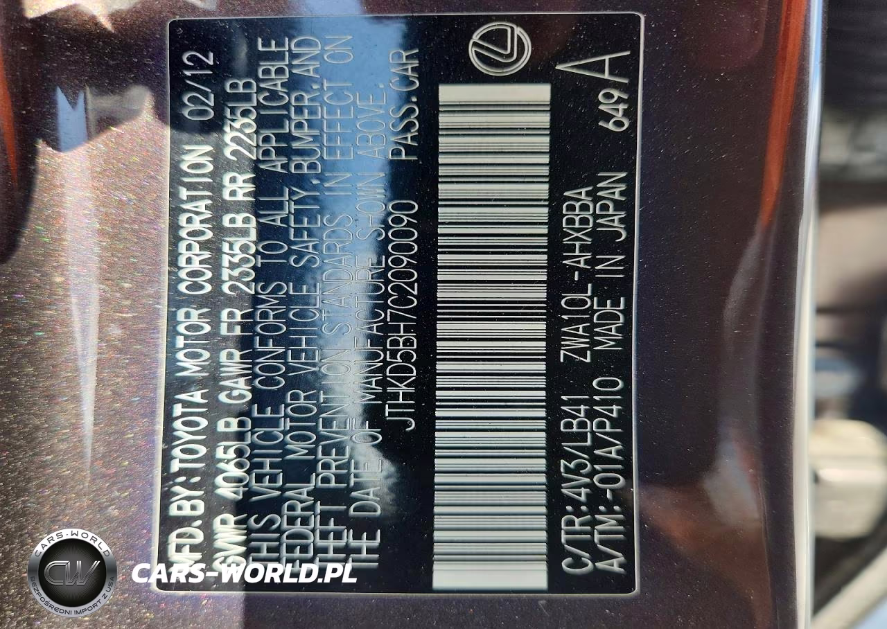 2012 Lexus Ct 200 VIN:JTHKD5BH7C2090090 - 12