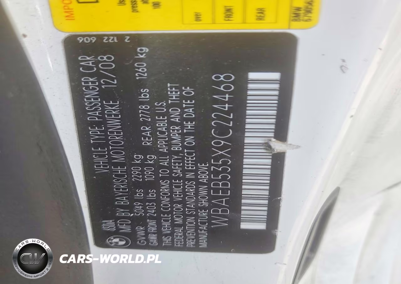 2009 BMW 650 I VIN:WBAEB535X9C224468 - 12