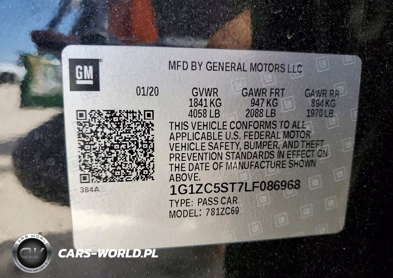 2020 Chevrolet Malibu Ls VIN:1G1ZC5ST7LF086968 - 12