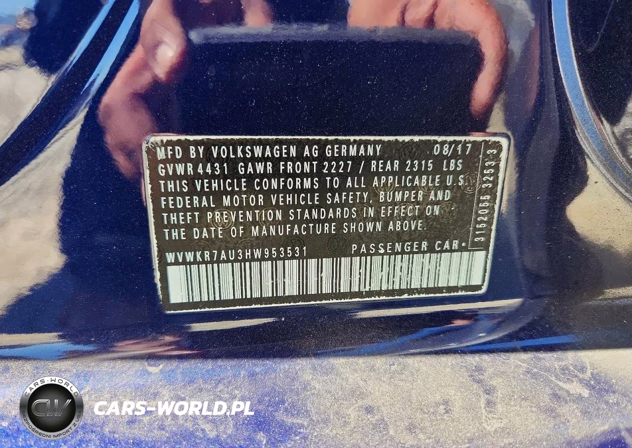 2017 Volkswagen E-Golf Se VIN:WVWKR7AU3HW953531 - 12