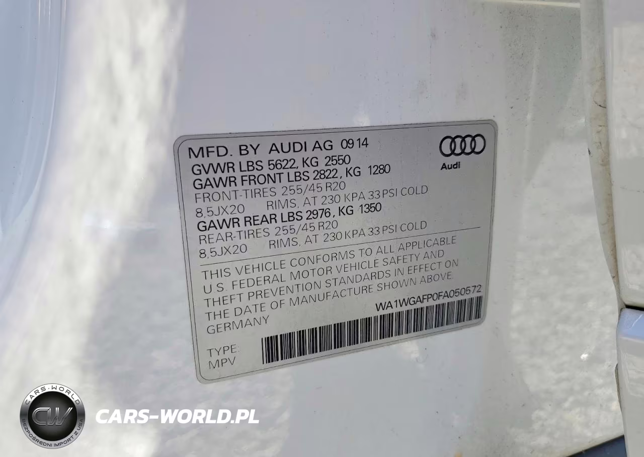 2015 Audi Q5 Prestige VIN:WA1WGAFP0FA050572 - 13