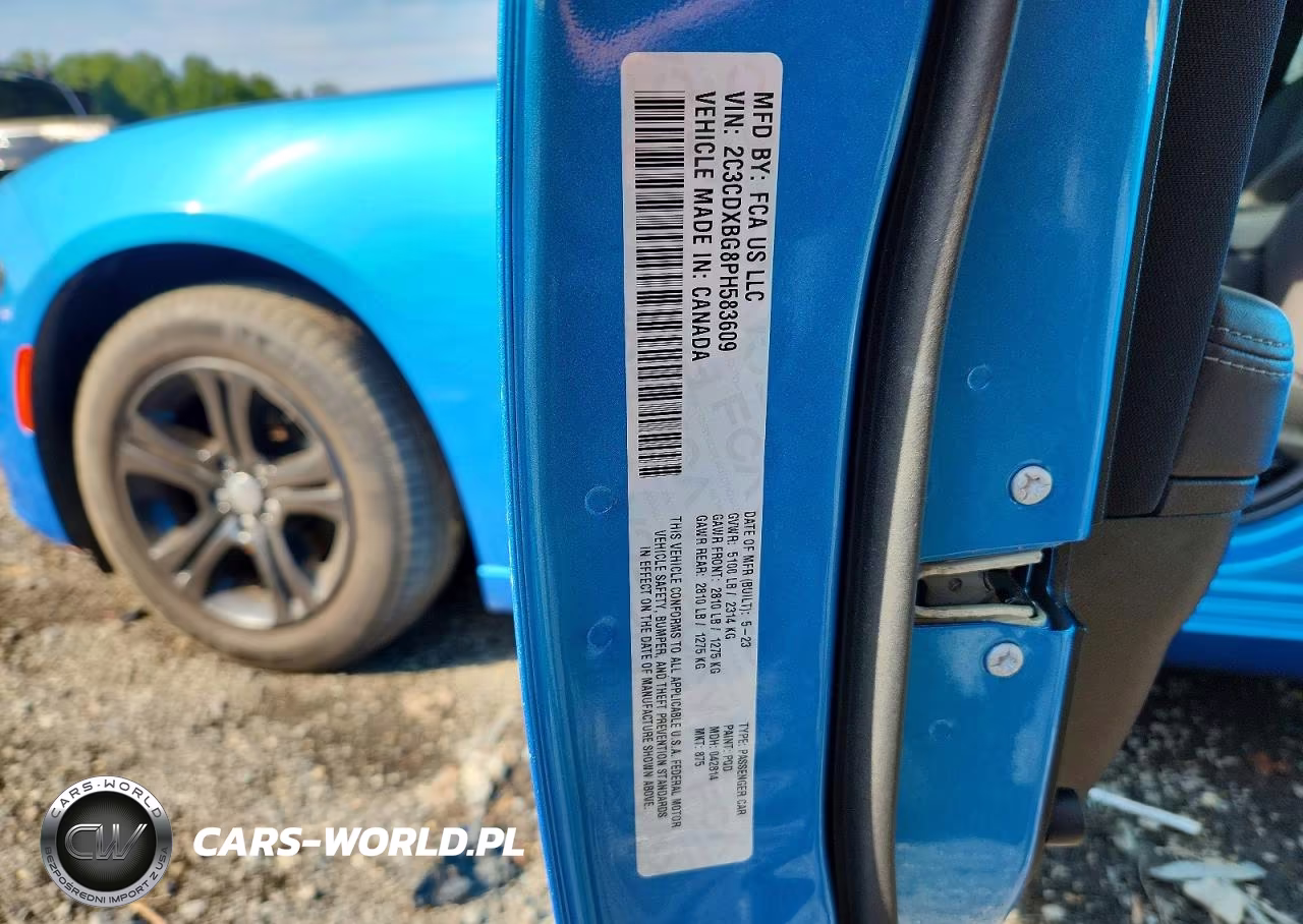 2023 Dodge Charger Sxt VIN:2C3CDXBG8PH583609 - 12