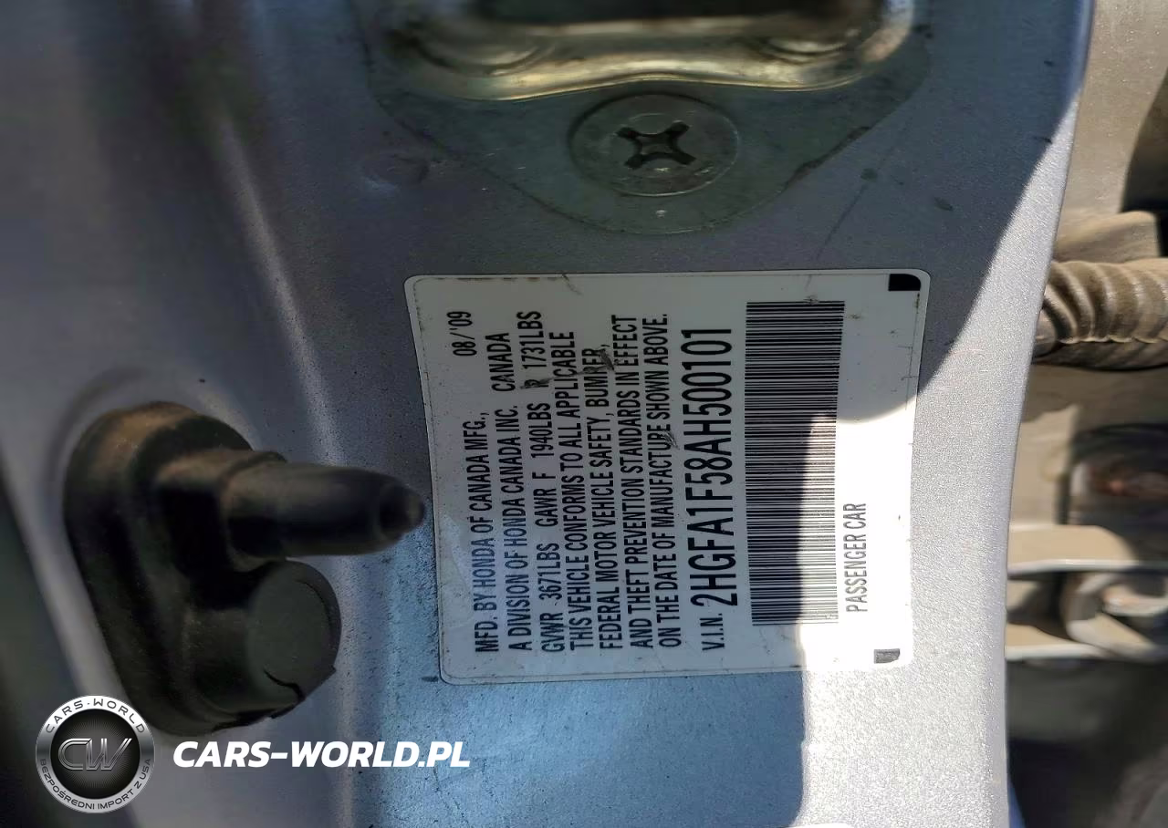 2010 Honda Civic Lx VIN:2HGFA1F58AH500101 - 12