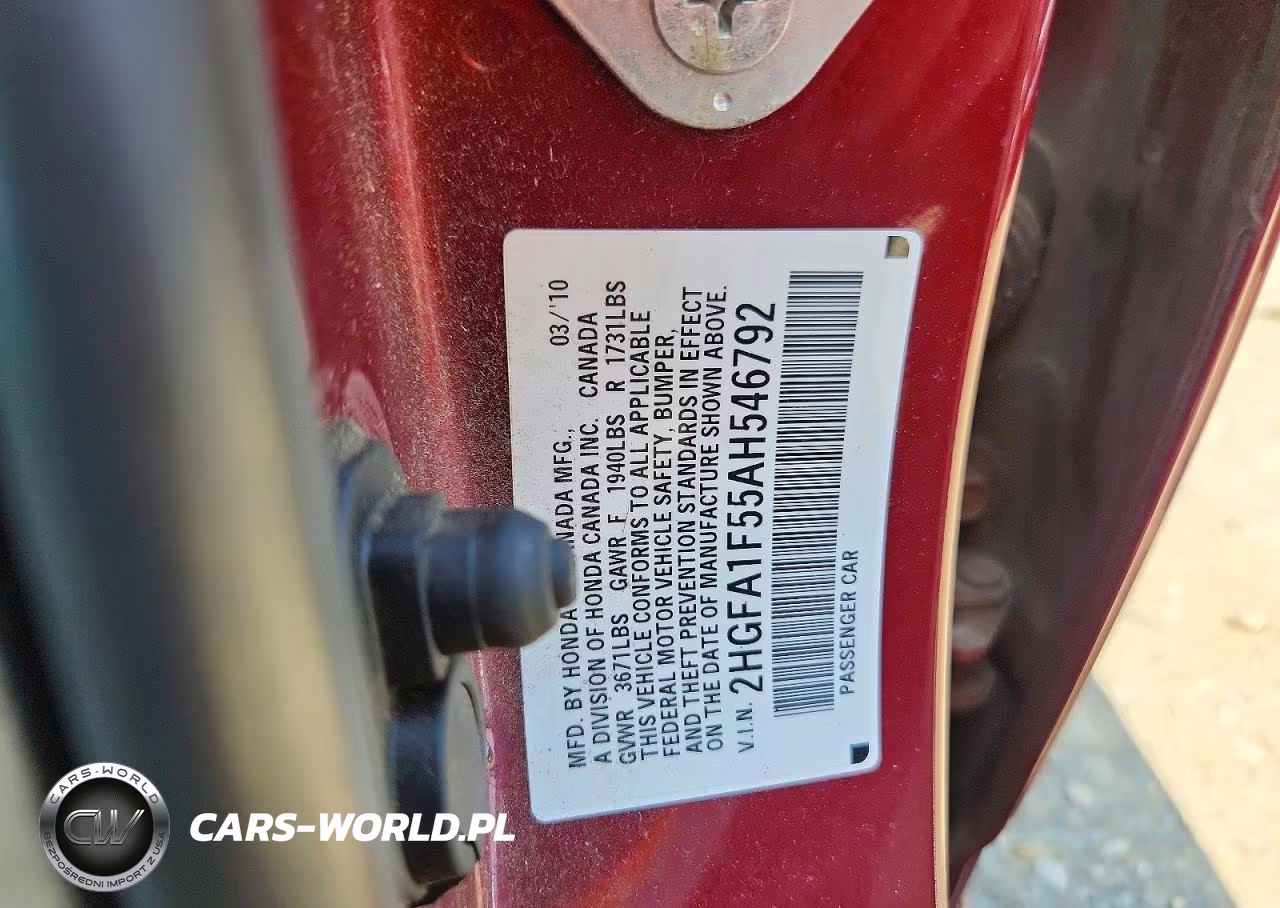 2010 Honda Civic Lx VIN:2HGFA1F55AH546792 - 12