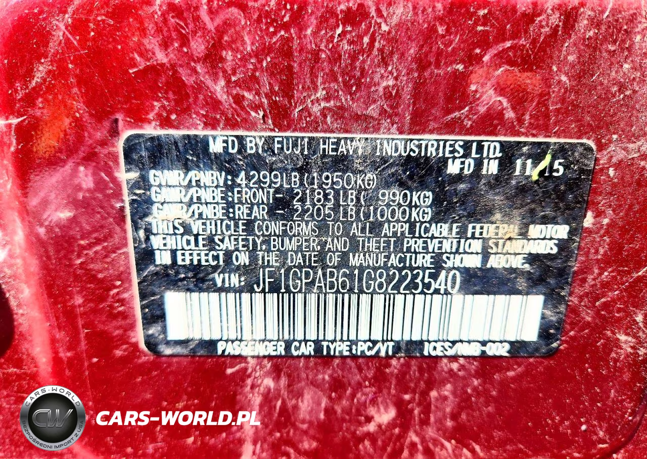 2016 Subaru Impreza Premium VIN:JF1GPAB61G8223540 - 12