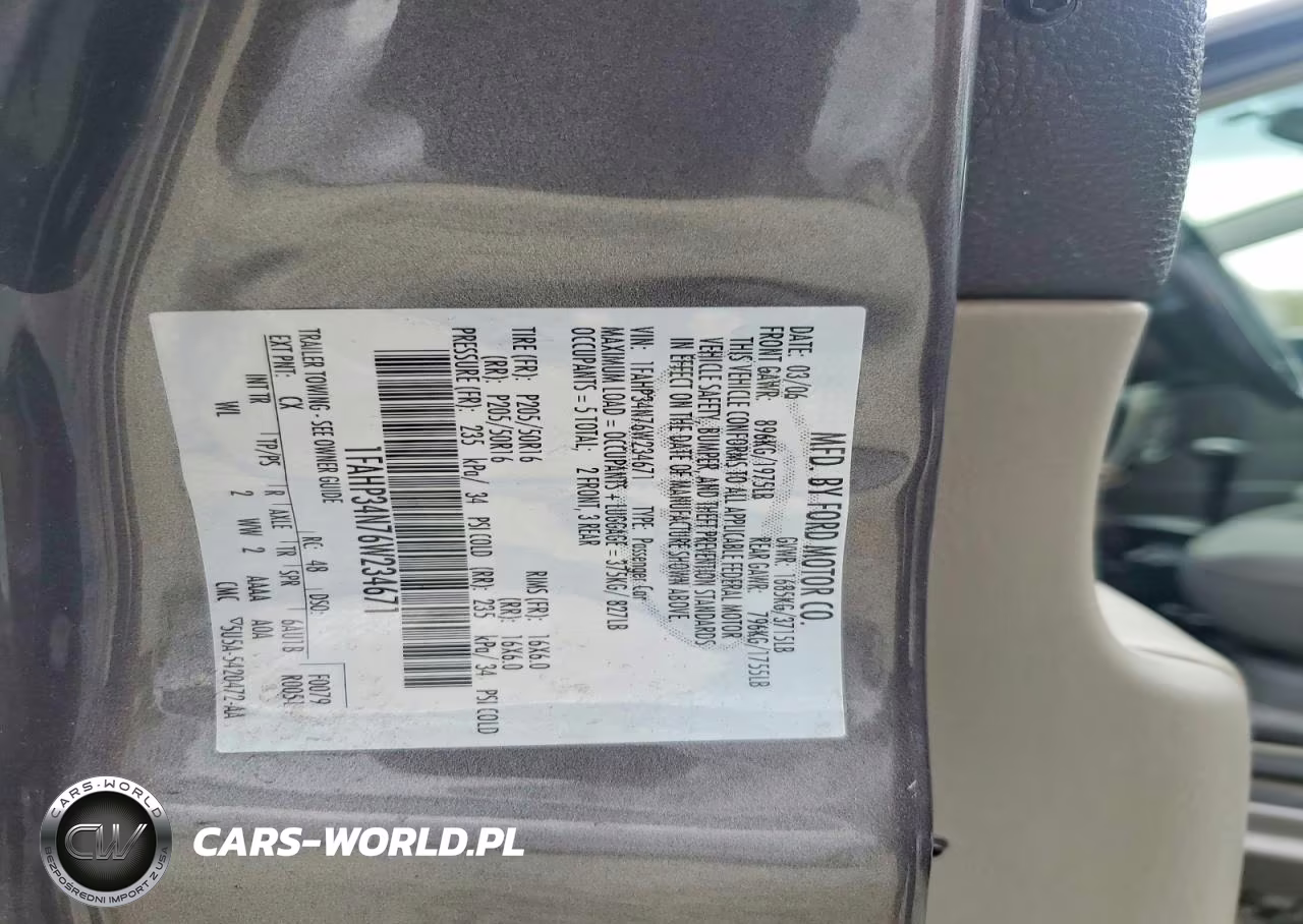 2006 Ford Focus Zx4 VIN:1FAHP34N76W234671 - 13