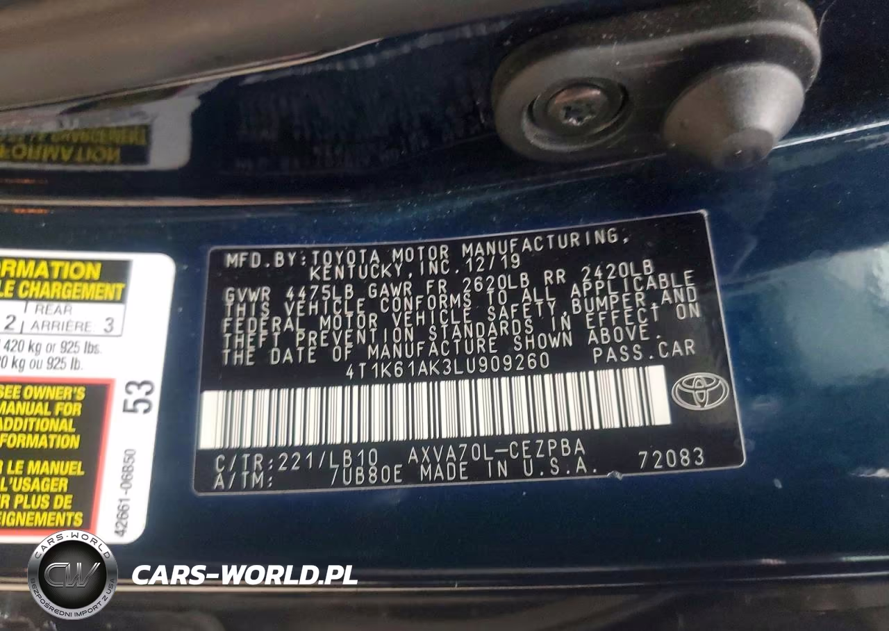 2020 Toyota Camry Xse VIN:4T1K61AK3LU909260 - 13