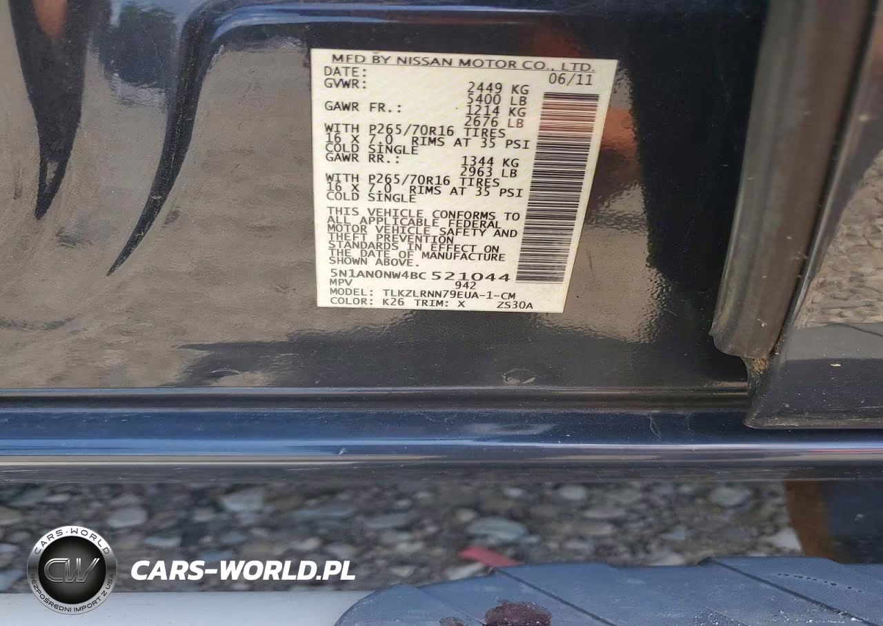 2011 Nissan Xterra Off Road-S-Se VIN:5N1AN0NW4BC521044 - 13