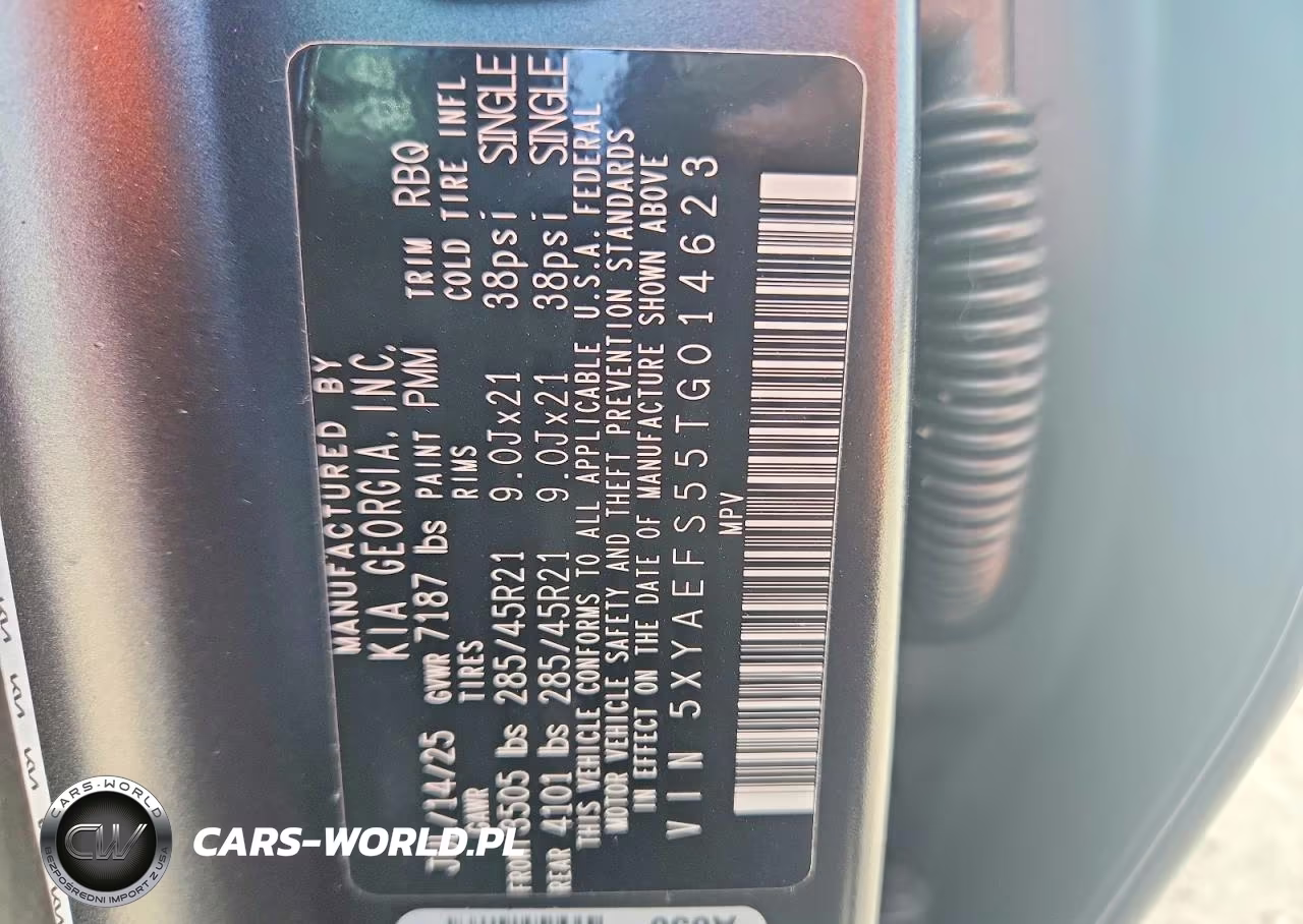 2026 Kia Ev9 Gt Line VIN:5XYAEFS55TG014623 - 13