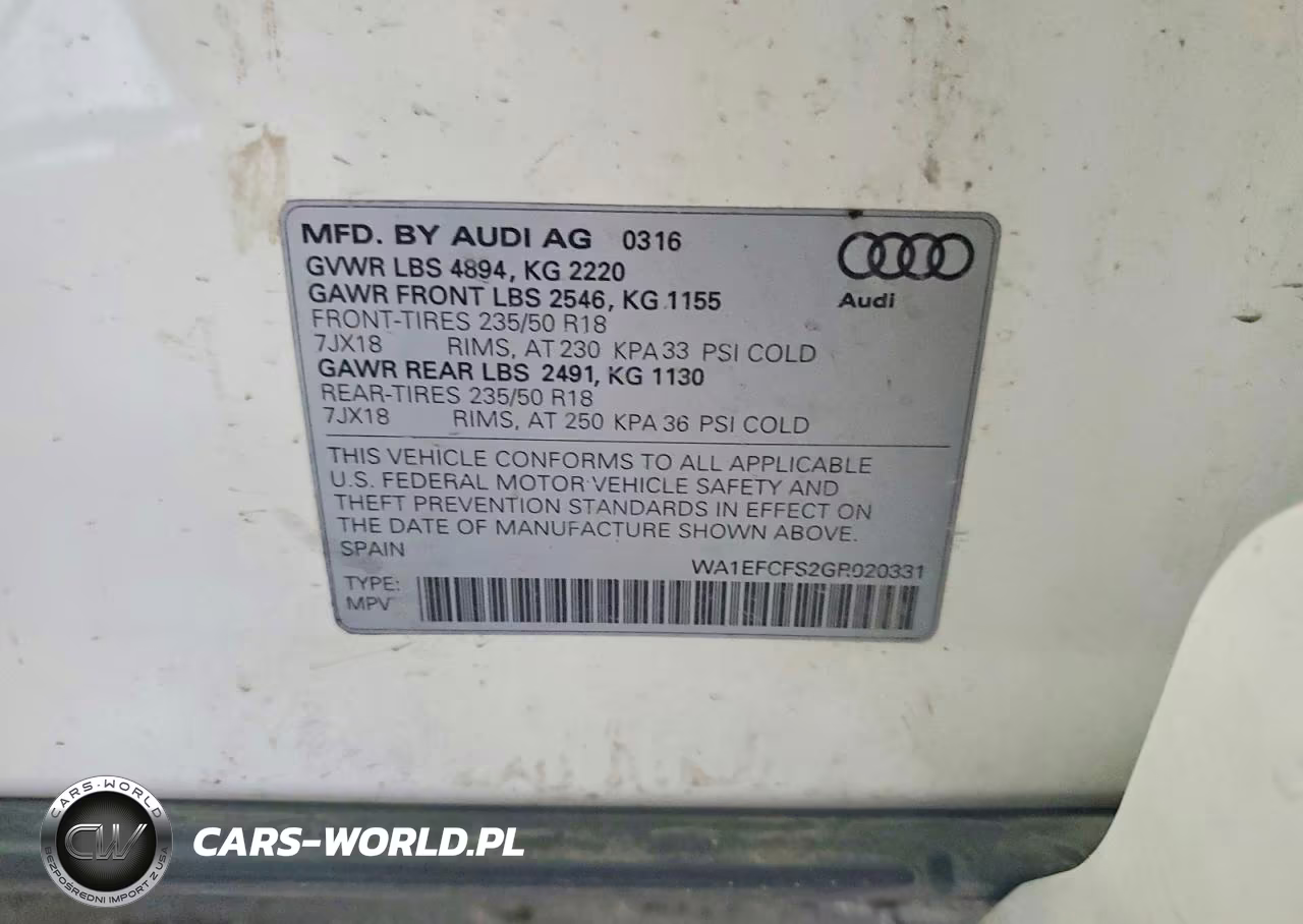 2016 Audi Q3 Premium Plus VIN:WA1EFCFS2GR020331 - 13