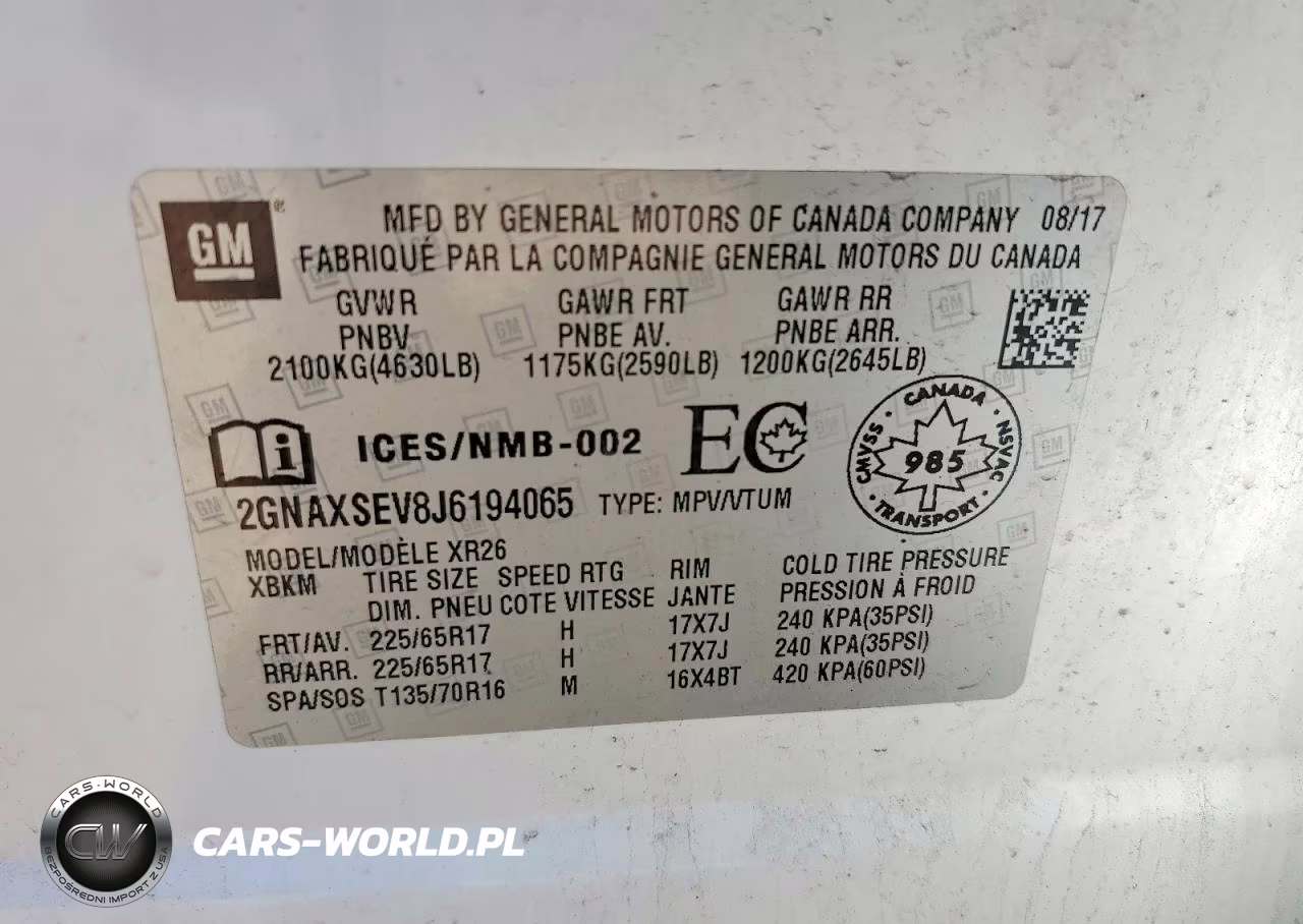 2018 Chevrolet Equinox Lt VIN:2GNAXSEV8J6194065 - 13