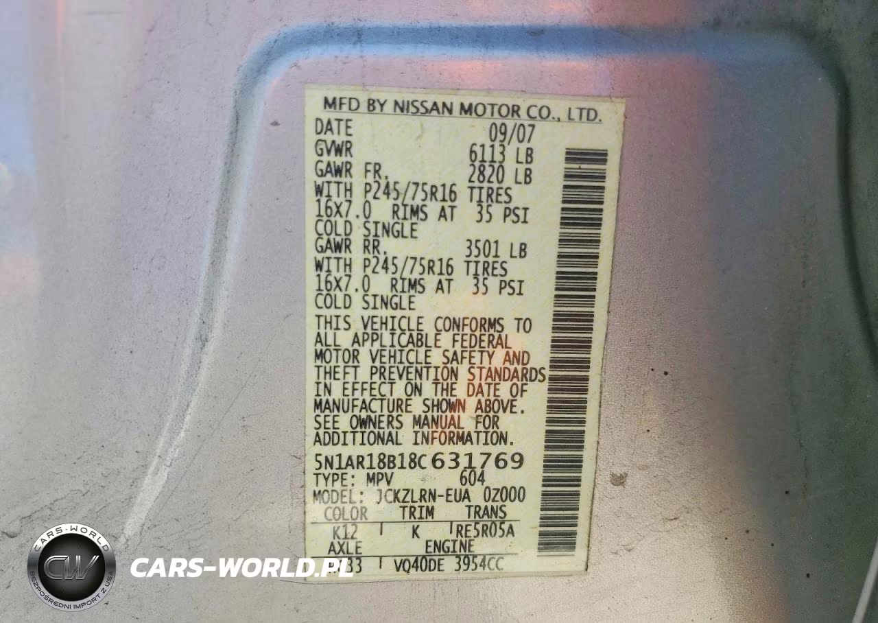 2008 Nissan Pathfinder S VIN:5N1AR18B18C631769 - 13