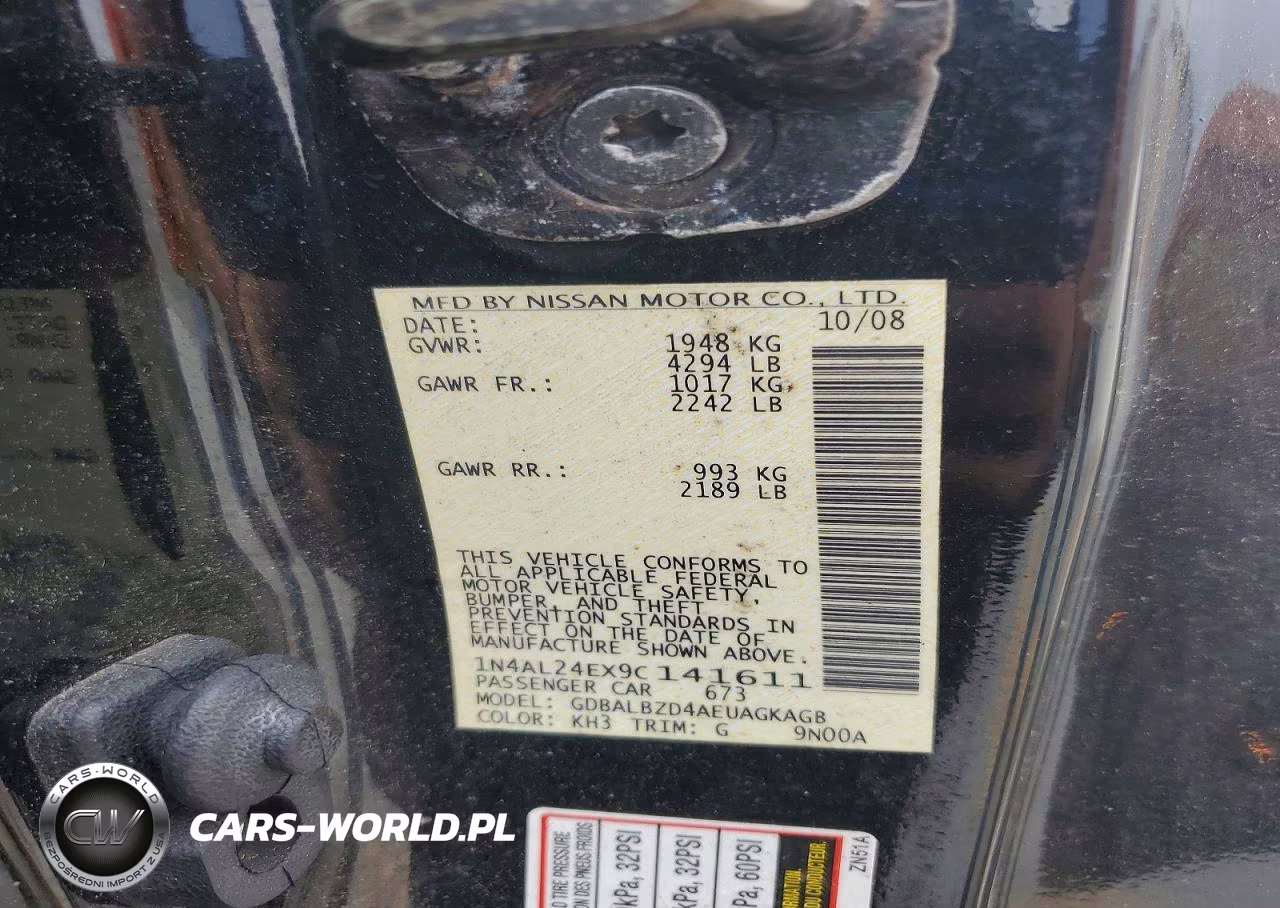 2009 Nissan Altima 2.5S VIN:1N4AL24EX9C141611 - 12