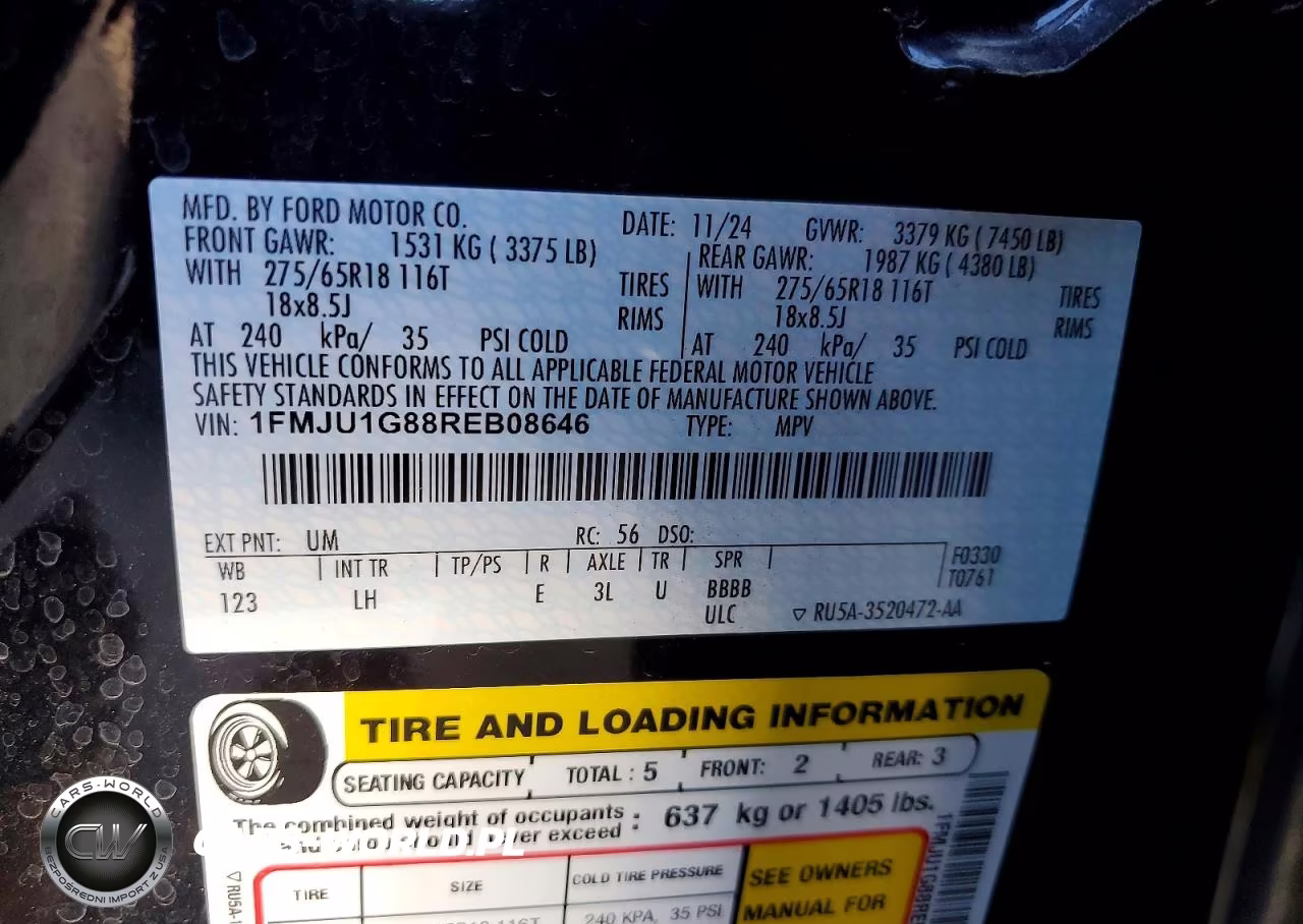 2024 Ford Expedition Xl VIN:1FMJU1G88REB08646 - 13