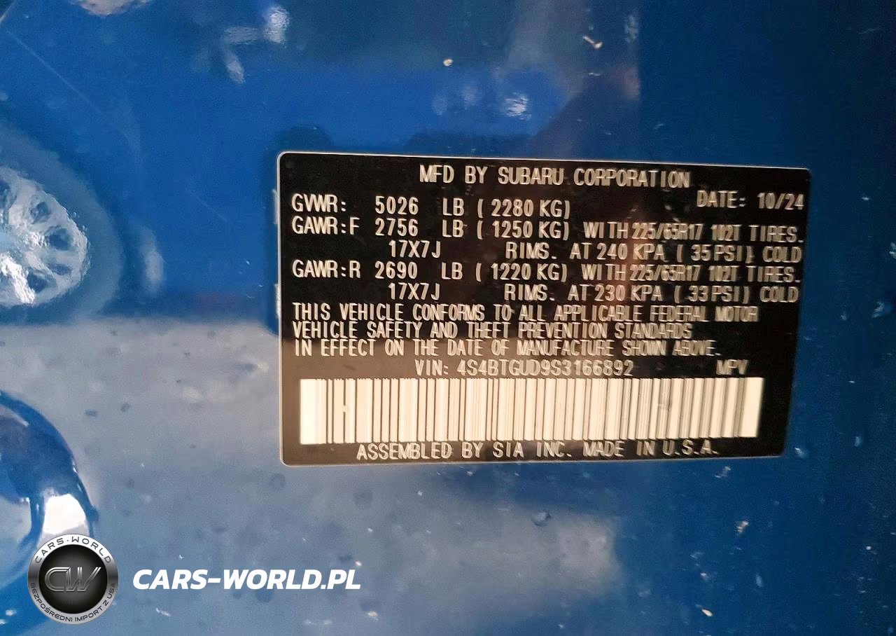 2025 Subaru Outback Wilderness VIN:4S4BTGUD9S3166892 - 13