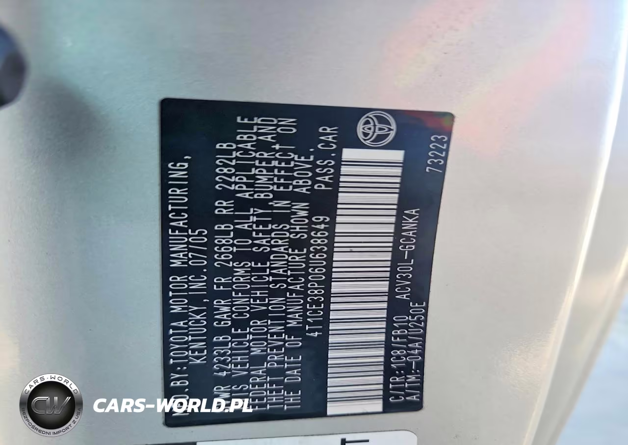 2006 Toyota Camry Solara Se VIN:4T1CE38P06U638649 - 12