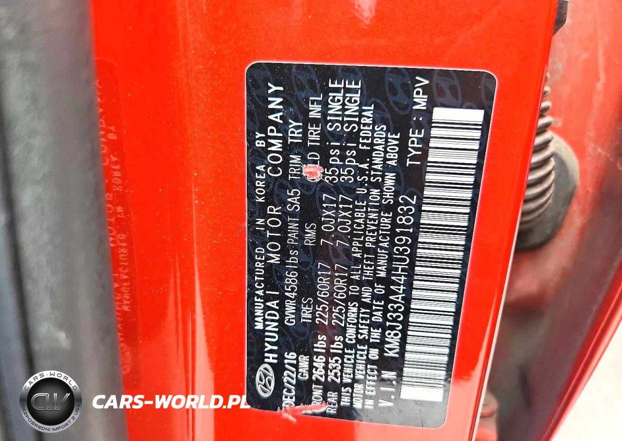 2017 Hyundai Tucson Se VIN:KM8J33A44HU391832 - 13
