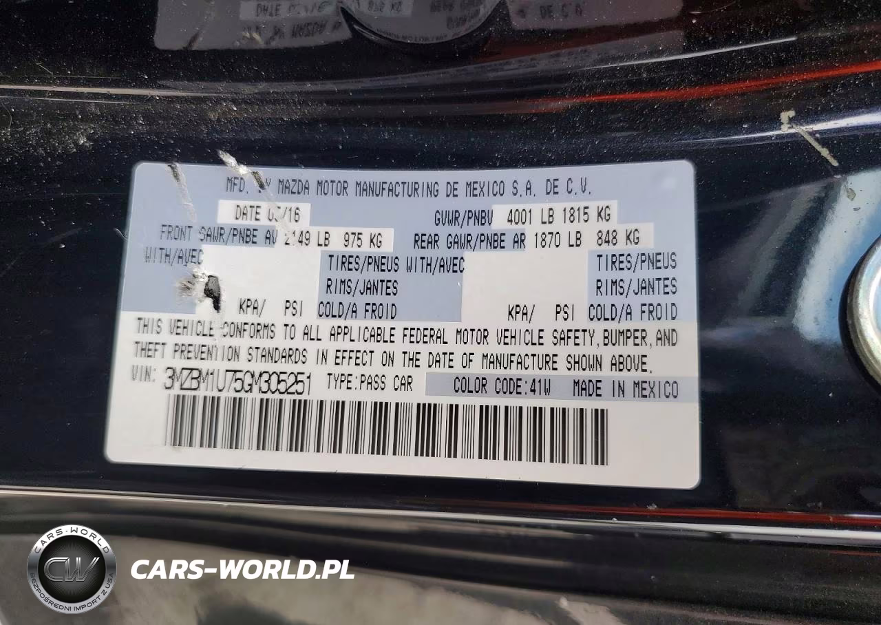 2016 Mazda 3 Sport VIN:3MZBM1U75GM305251 - 12