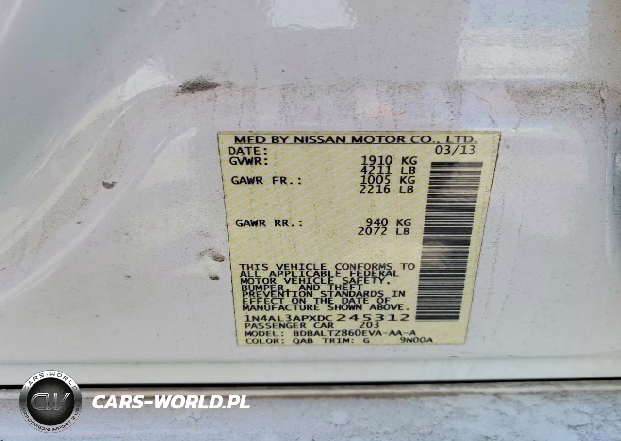 2013 Nissan Altima 2.5-S-Sv-Sl VIN:1N4AL3APXDC245312 - 12