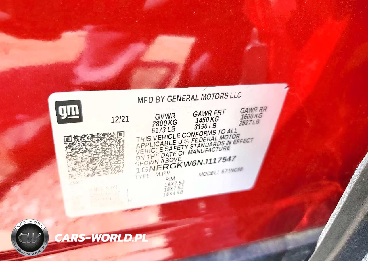 2022 Chevrolet Traverse Lt VIN:1GNERGKW6NJ117547 - 13