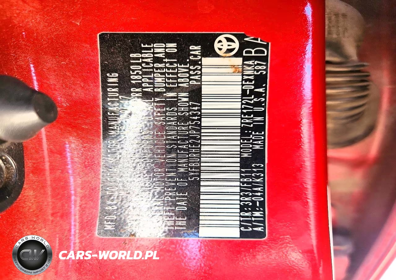 2018 Toyota Corolla Le VIN:5YFBURHE2JP754347 - 12