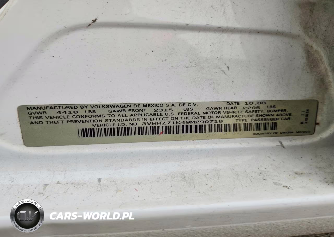 2009 Volkswagen Jetta S VIN:3VWMZ71K49M290718 - 12