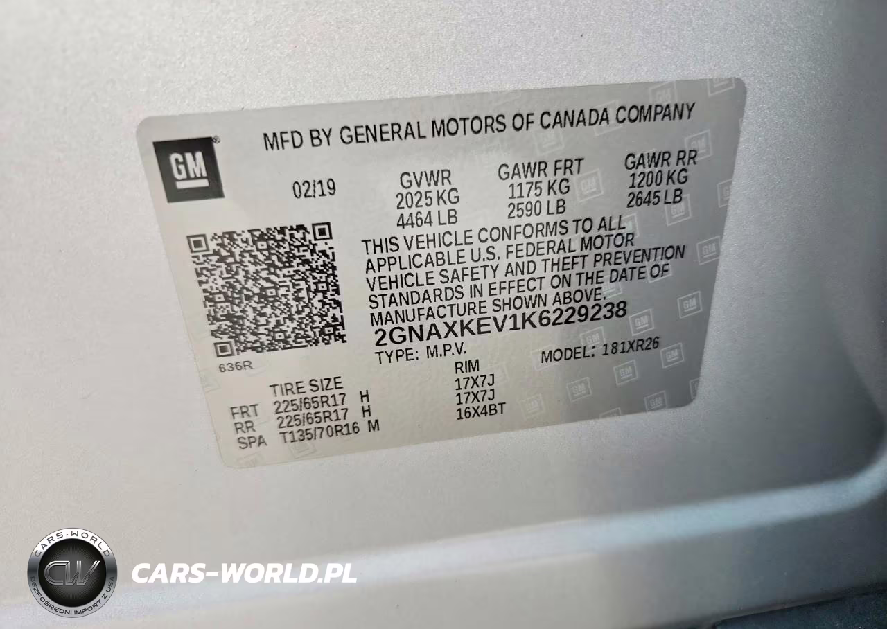 2019 Chevrolet Equinox Lt VIN:2GNAXKEV1K6229238 - 12