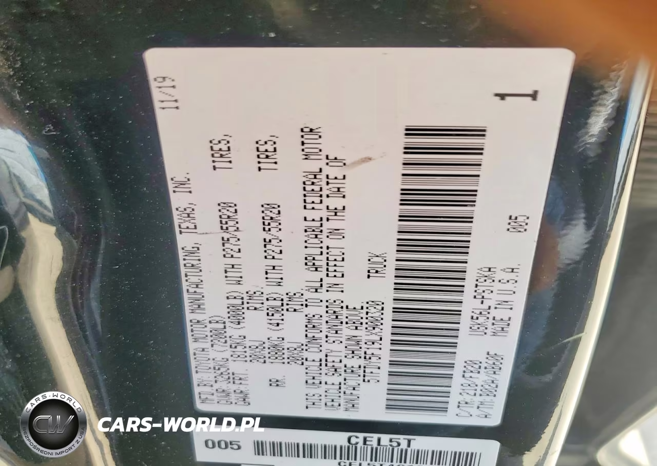 2020 Toyota Tundra Sr5 VIN:5TFDY5F19LX900320 - 12