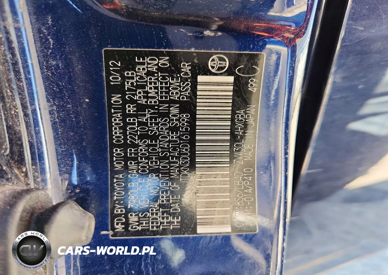 2013 Toyota Prius Four VIN:JTDKN3DU6D1615998 - 14