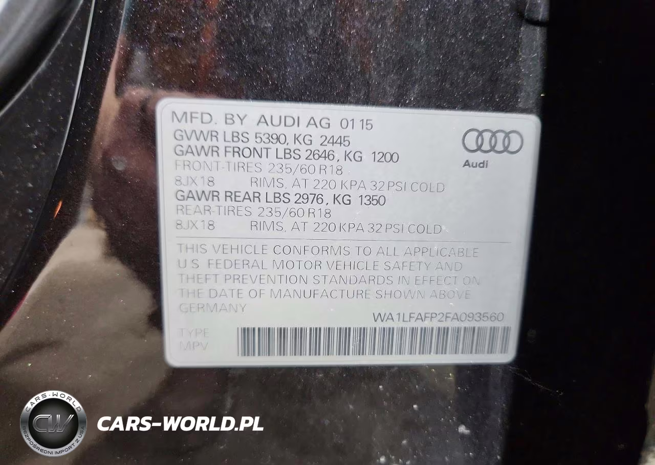 2015 Audi Q5 Premium Plus VIN:WA1LFAFP2FA093560 - 13