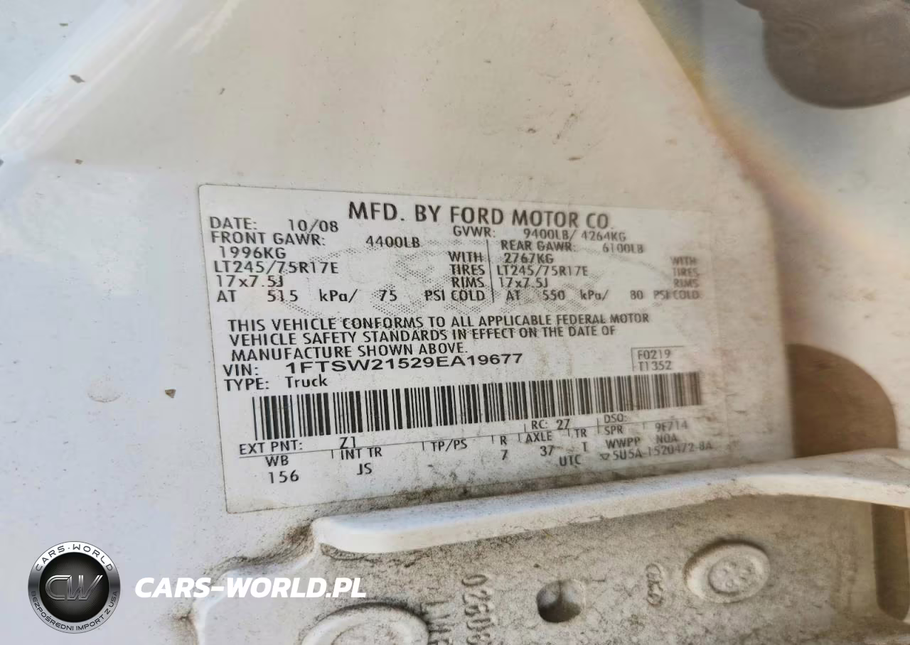 2009 Ford F250 Super Duty VIN:1FTSW21529EA19677 - 12